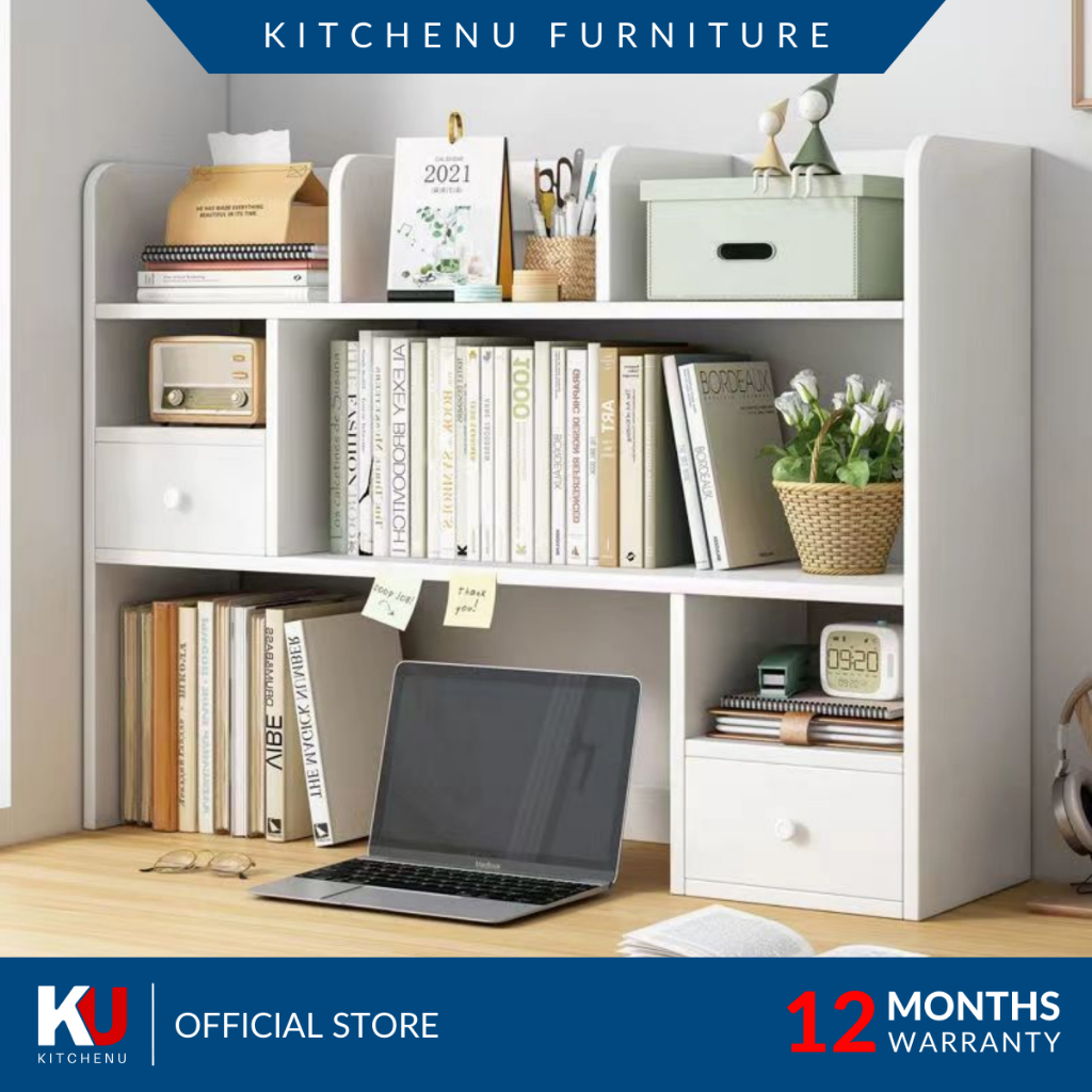 KITCHENU™Desktop Rack Tabletop Shelf Multi-layer Storage Rack Book ...