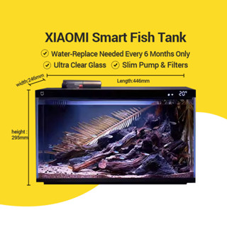 XIAOMI MIJIA Smart Fish Tank Aquarium Black 米家智能鱼缸 Tangki Ikan Akuarium ...