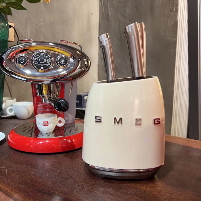 Smeg Stainless Steel Block 7Piece Knives Set SMEG Home Knife Kitchen