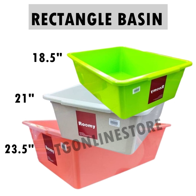 Rectangle Basin Plastic/Basin Plastil Segi Empat/Multipurpose Tray ...