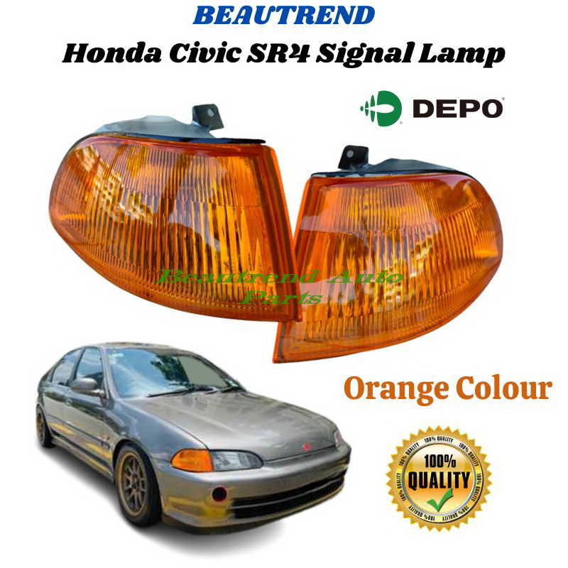 Speed Daddy Chrome Crystal Clear Corner Reflector Lights For 1992-1995 Honda Civic EG8 EG9 EH9