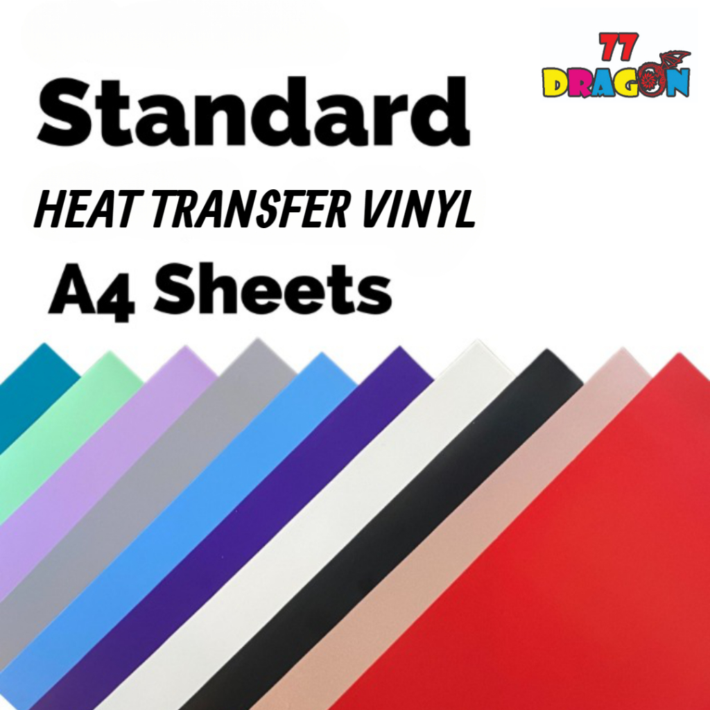 High Quality Heat Transfer Vinyl PU Korea Standard Color A4 Sheets ...