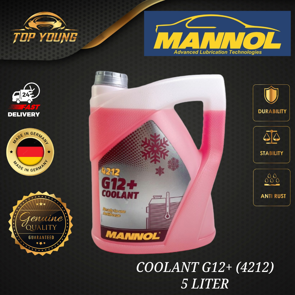 MANNOL COOLANT G12+ 4212 5 LITER 100 ORIGINAL GERMANY BRAND READY