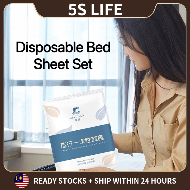 5s 🇲🇾 [READY STOCK] Disposable Travel Bed Sheet Vacuum Packed
