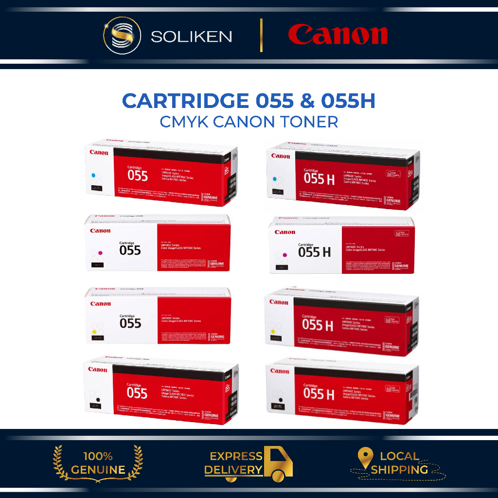 CANON CARTRIDGE 055 & 055H SERIES -BLACK/ CYAN/ MAGENTA/ YELLOW CANON ...