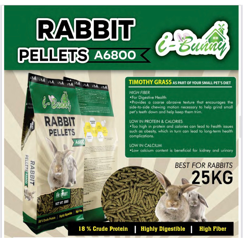 I BUNNY RABBIT PELLET A6800 25KG | Shopee Malaysia