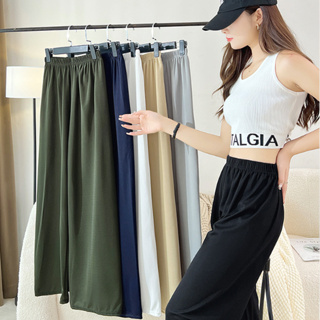 ZANZEN Korean Casual Women Long Pants Baggy Wide Leg Straight Long