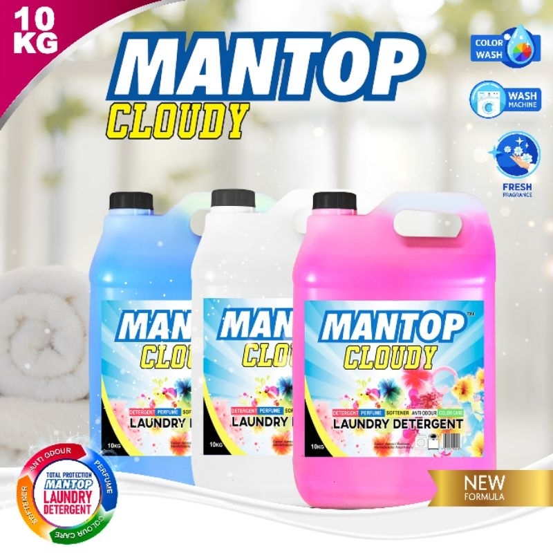 SABUN DOBI MANTOP 10kg (Laundry liquid detergent) sabun pencuci baju sabun basuh baju shopee live