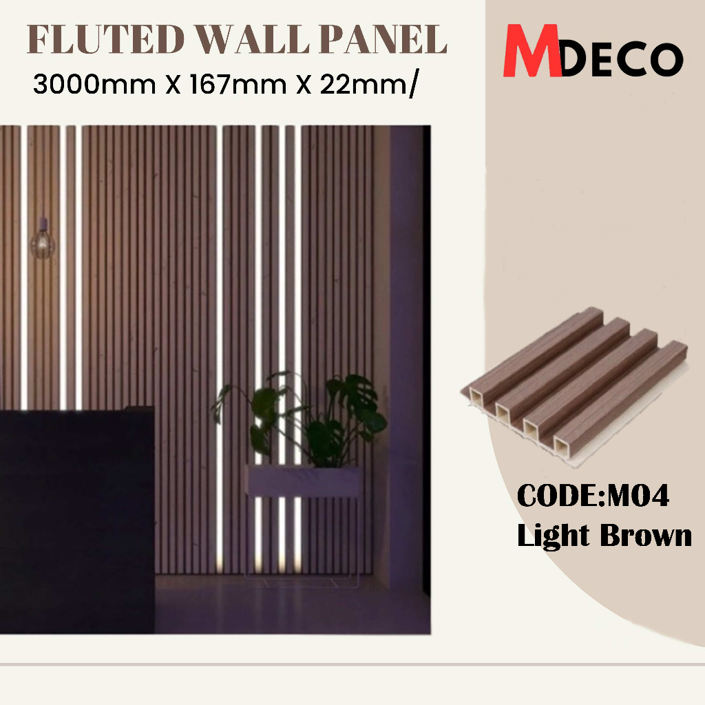 【harga Kilang】fluted Wood Panel Wpc Panel Fluted Wall Panel Pvc Fluted 