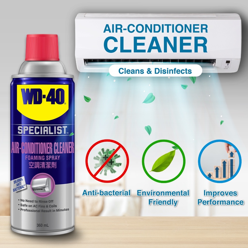 WD40 Specialist Air Conditioner / Aircond Cleaner ( 360 ml ) Shopee