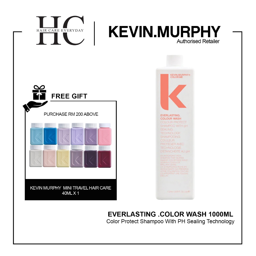 Kevin Murphy EverLasting.Color Wash Shampoo 1000ml ( Color Protect Shampoo with PH Sealing