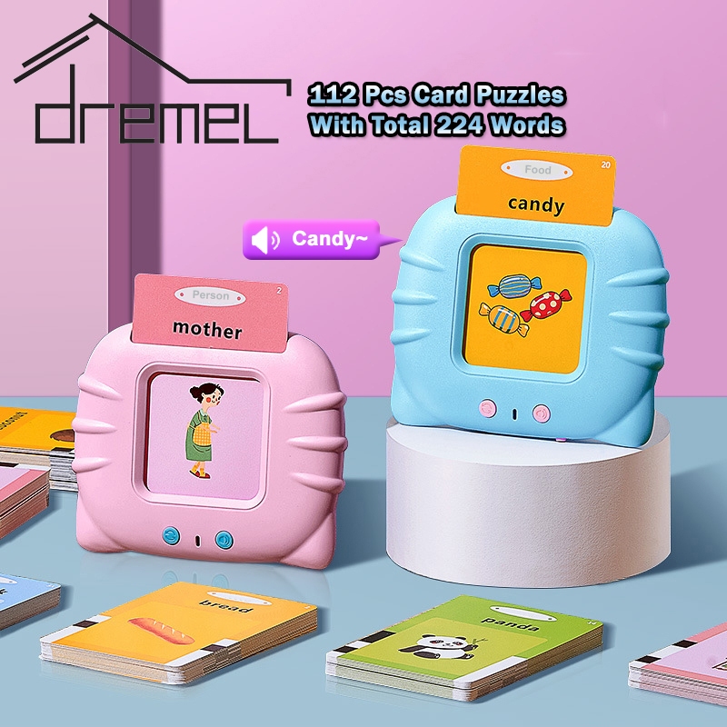 DREMEL Children Electronic Reader Flash Card Early Education English ...