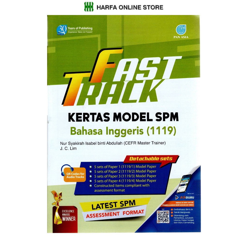 BUKU LATIHAN : FAST TRACK KERTAS MODEL SPM BAHASA INGGERIS ( 1119 ...