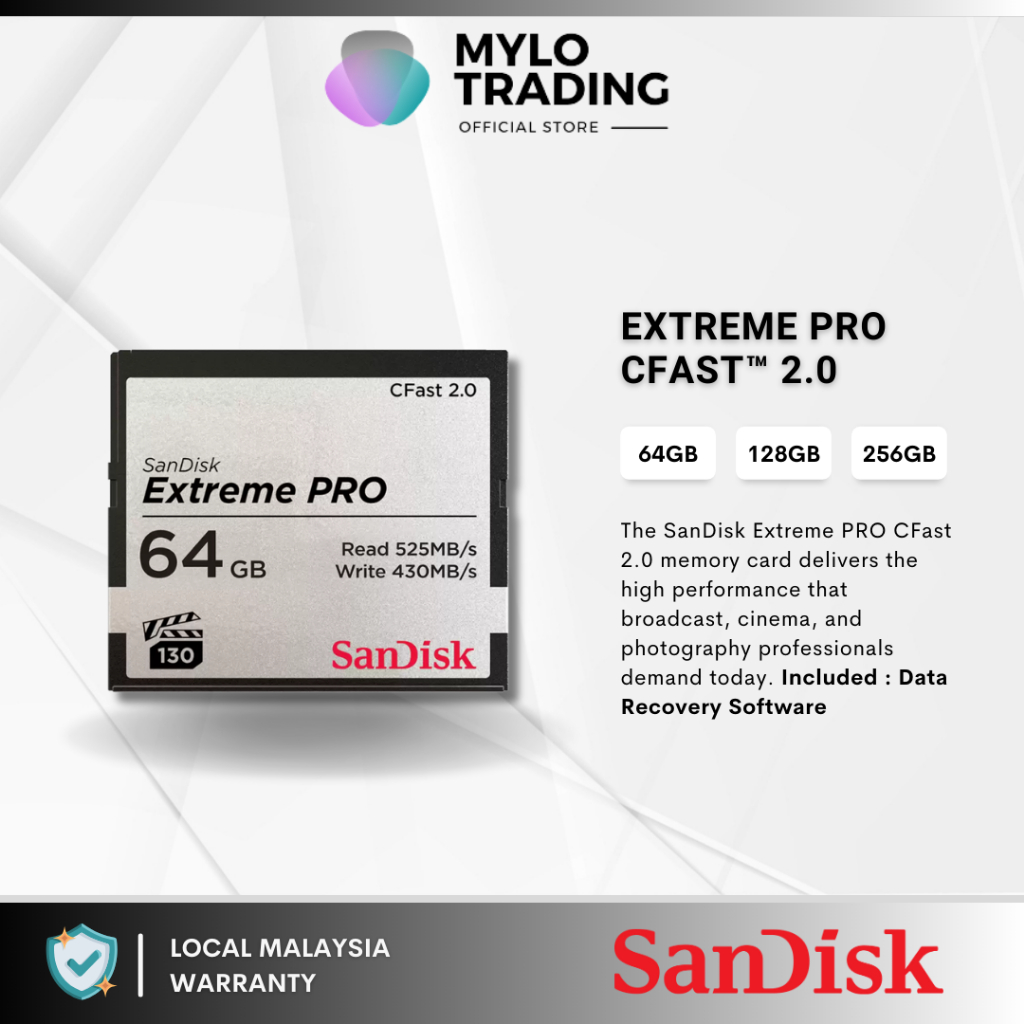 SanDisk Extreme PRO Memory Card (CFast 2.0, 256GB)