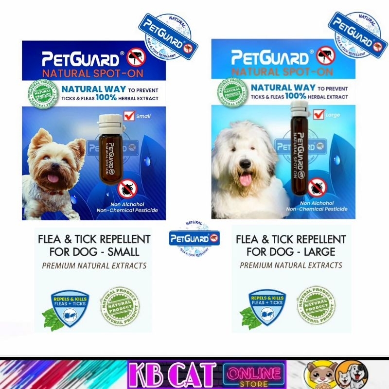 PETGUARD Natural Spot On For Dogs 2ml/5ml(Small/Large) Shopee Malaysia