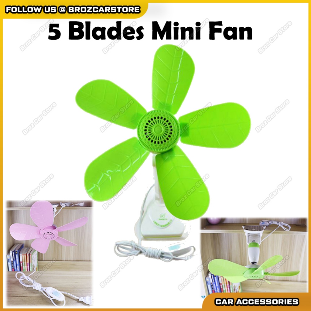 Mini Clip 5 Blade Fan 5 Blades Fan Silent Wall Mounted Bed Electric ...