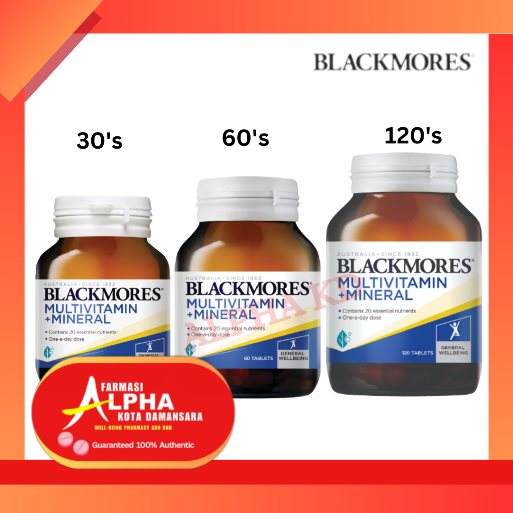Blackmores Multivitamins + Minerals 30s / 60s / 120s Helps Supplement