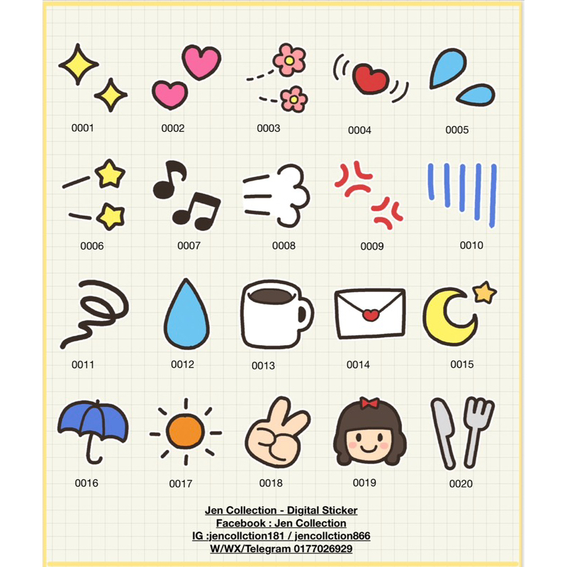 【1058006 Digital Sticker】 PNG/Goodnotes Emoji Shopee Malaysia