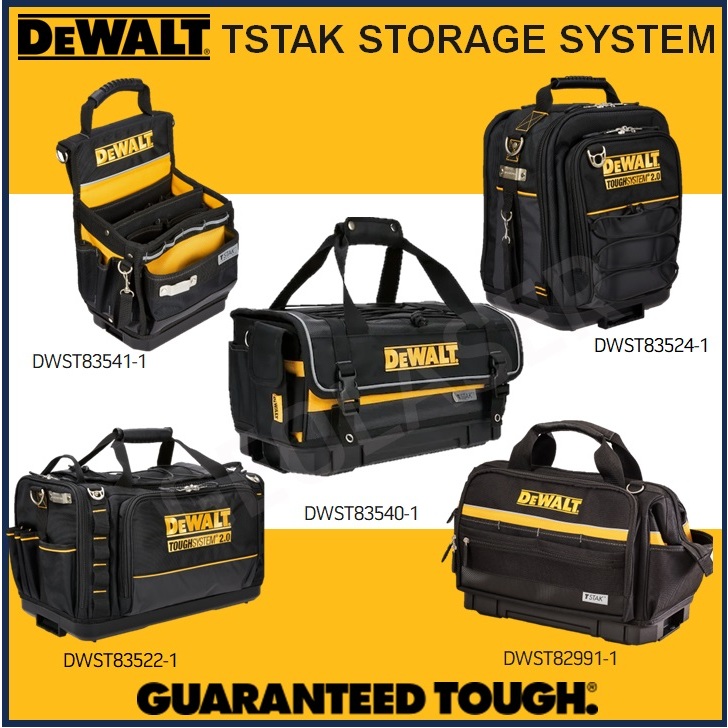 DeWALT ToughSystem Tool Storage Bag With Waterproof Base and 360 Degree ...
