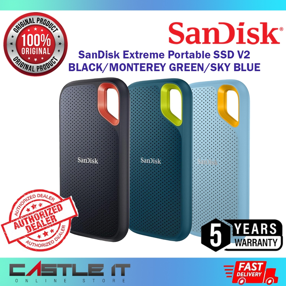 SanDisk NVMe Extreme Portable External Solid State Drive SSD USB 3.2 C 1TB  2TB..