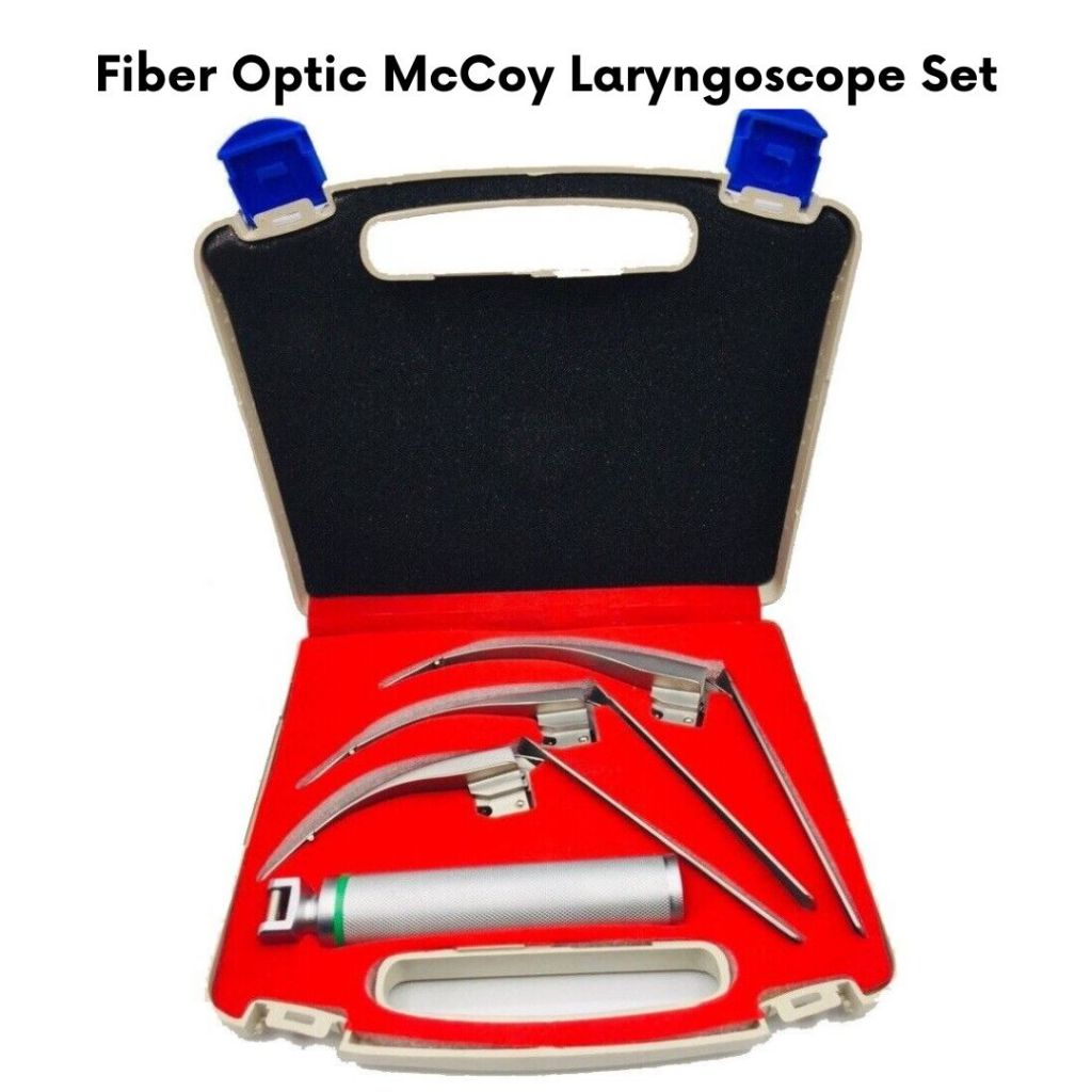 Fiber Optic McCoy Laryngoscope Flex Tip Blades ENT Diagnostic
