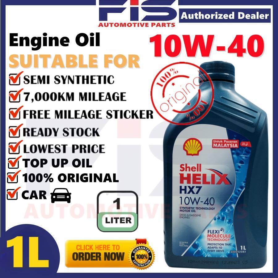 FIS Original Engine Oil Shell Helix HX7 10W40 Semi Synthetic Perodua ...