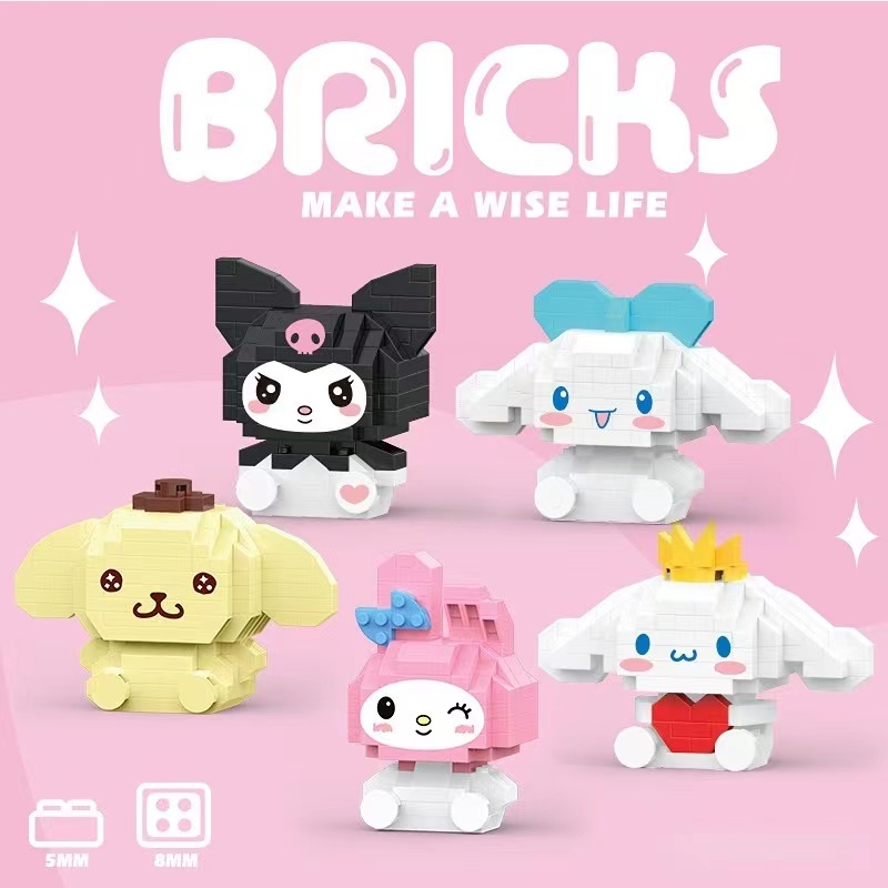 OEM Sanrio Bricks Nano Blocks Bricks Cinnamoroll Melody Kuromi ...