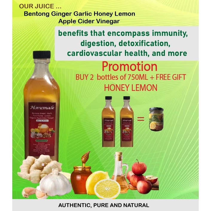 Ginger Garlic Honey Lemon Vinegar juice Shopee Malaysia