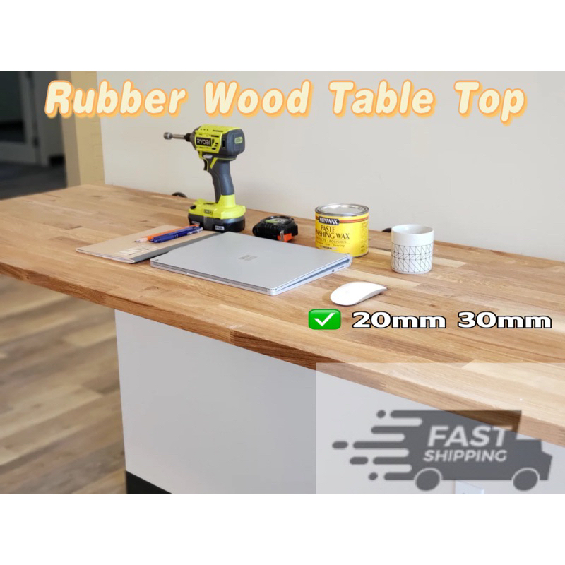 Table Top Only Rubber Wood Solid Wood Study Table Dining Table Shopee Malaysia