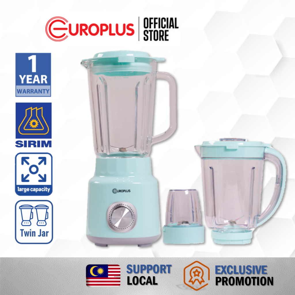 Europlus Dynamic Power Blender Twin Jar with Miller (1.5L/600W