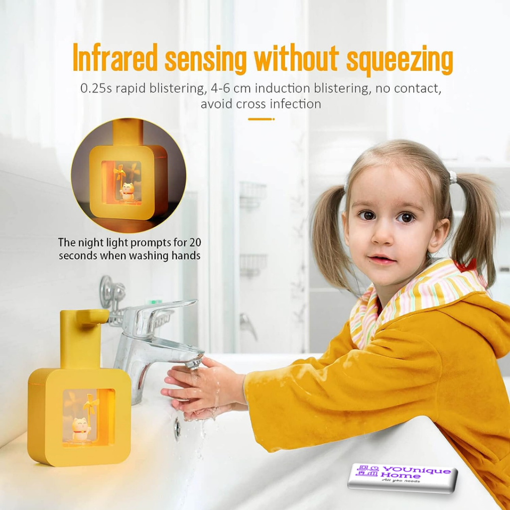 Cute Cartoon Automatic Soap Dispenser Touchless Induction Foam Bubble