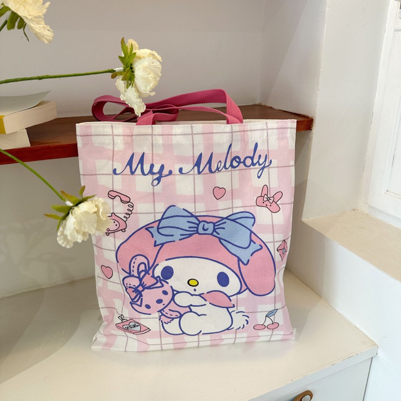 SNT Tote Bag Student (3338) Tote Bag Women Canvas Bag Kuromi Beg Kuromi ...