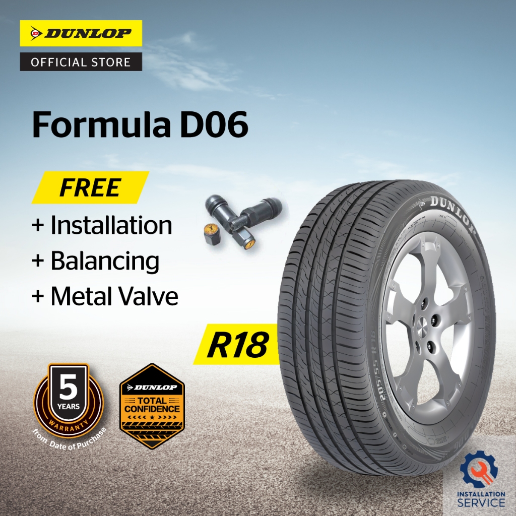 Dunlop Formula D06 R18 225/45 235/55 (with installation) | Shopee Malaysia