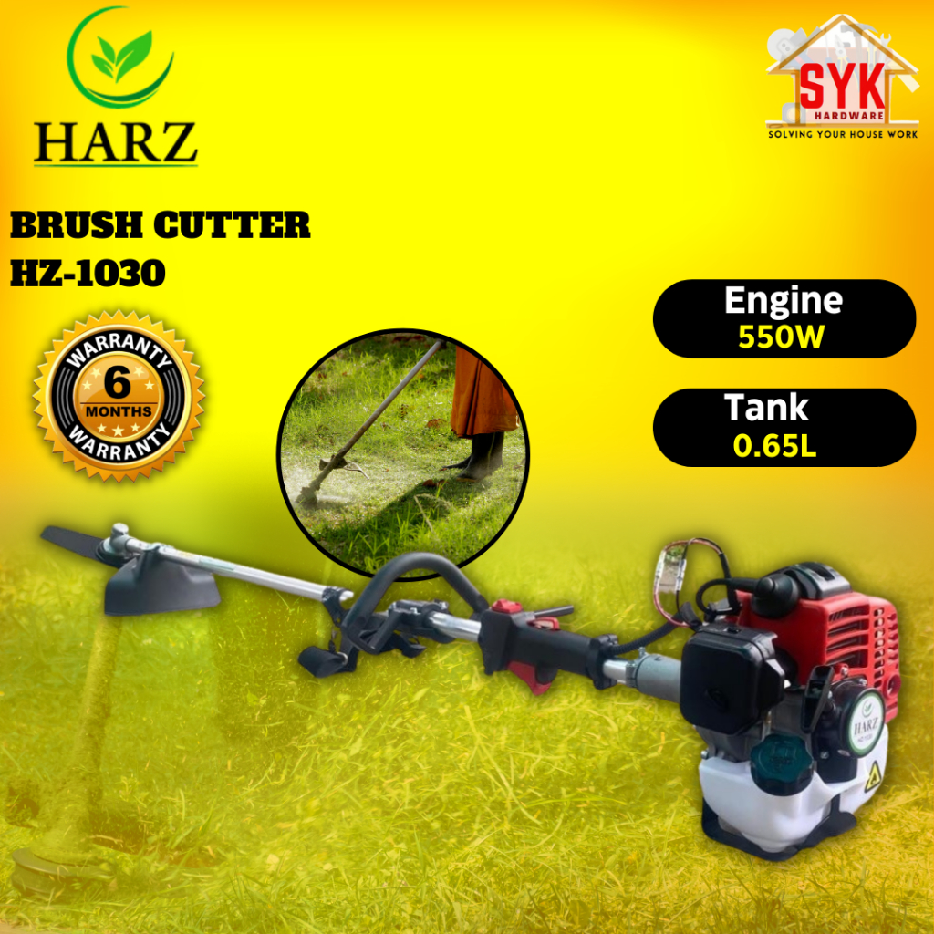 SYK Harz HZ-1030 Brush Cutter Grass Trimmer Cutter Outdoor Gardening ...