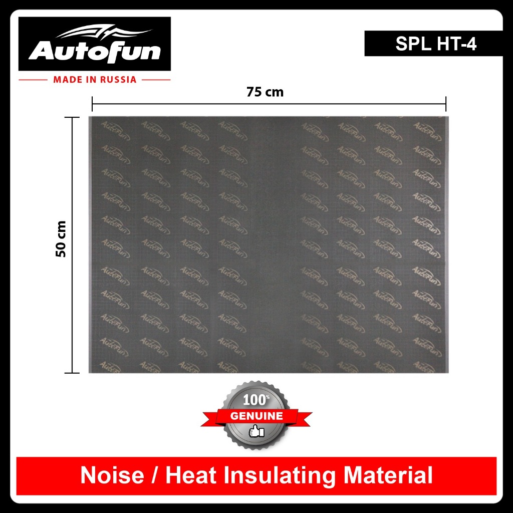 AUTOFUN SPL HT-4 Car Noise / Heat Insulator 75cm X 50cm Per Sheet - (2 ...