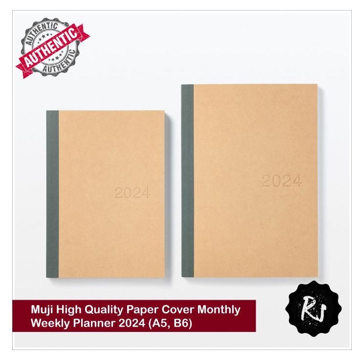 Muji Planner (HIgh Quality) Monthly Weekly Planner SIze B6/A5 Shopee