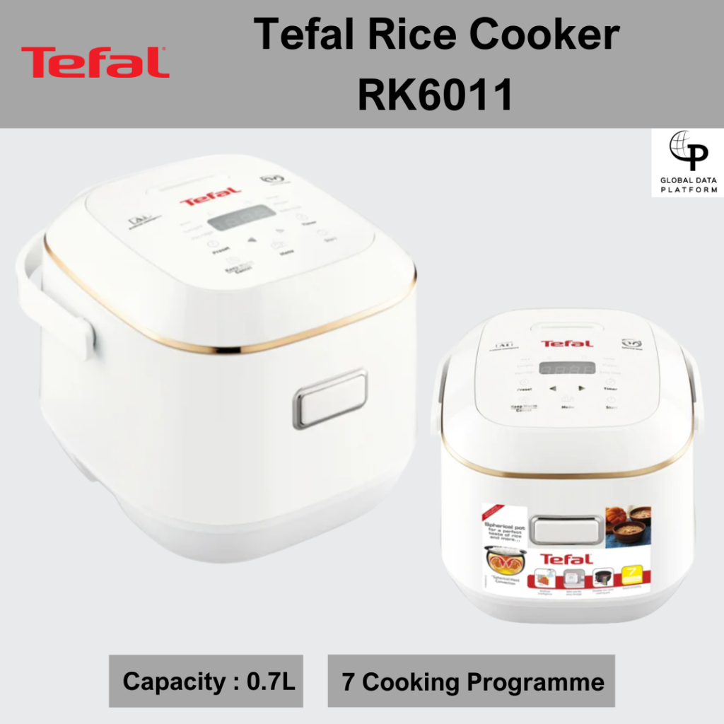 Tefal Rice Cooker RK6011 0.7L with 7 Cooking Programme and Keep Warm
