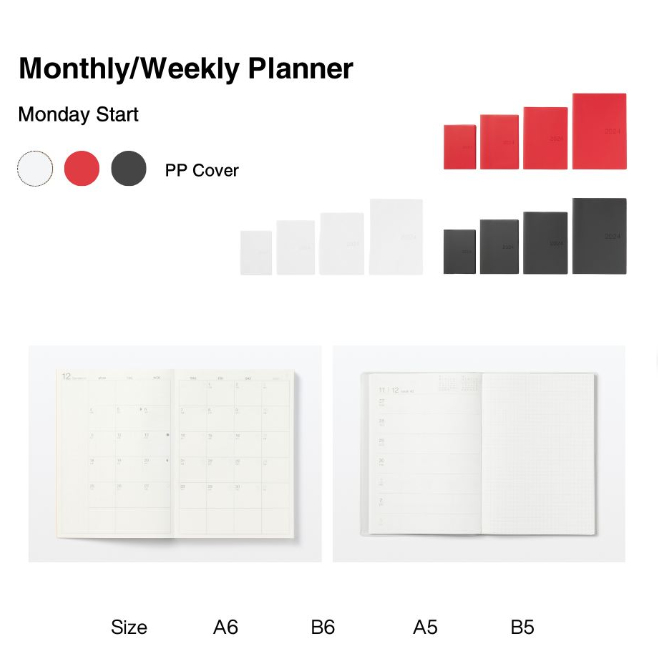 Muji 2025 Planner MONTHLY WEEKLY PLANNER / DECEMBERSTART Shopee Malaysia