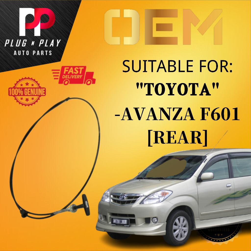 TOYOTA AVANZA F601 REAR OEM BONNET CABLE QUALITY PRODUCT READY STOCK ...
