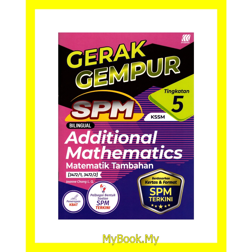 Baru Myb Buku Latihan Matematik Tambahan Additional Mathematics