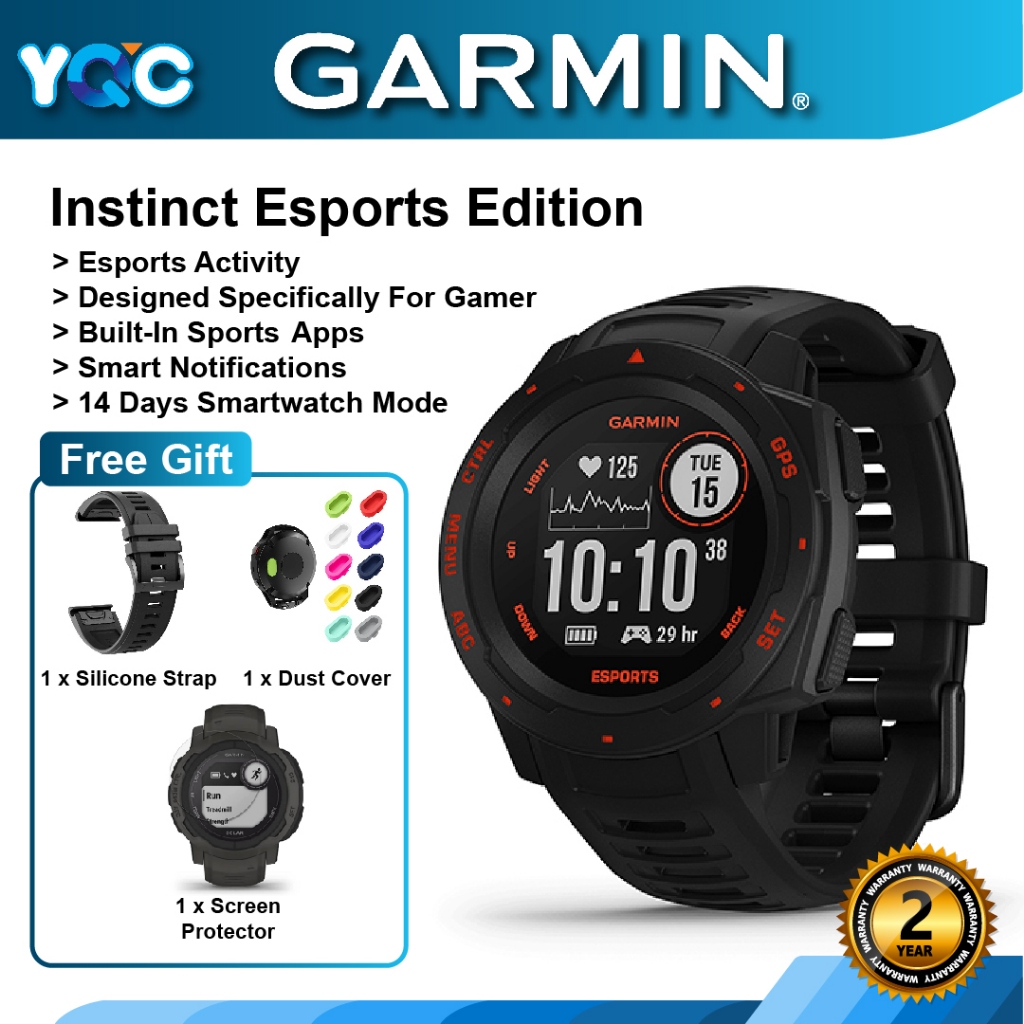 Garmin Instinct Esports Edition GPS SmartWatch for Gamer, Built to  MIL-STD-810G, Water Resistance 10ATM