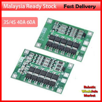 3S/4S 40A 60A Li-ion Lithium Battery Charger Protection Board 18650 BMS For Drill Motor 11.1V 12.6V/14.8V 16.8V Enhance/