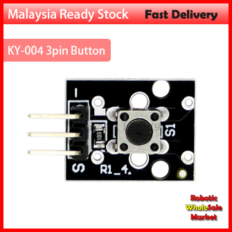 KY-004 3pin Button Key Switch Sensor Module for Arduino Diy Starter Kit 665mm 6x6x5mm KY004