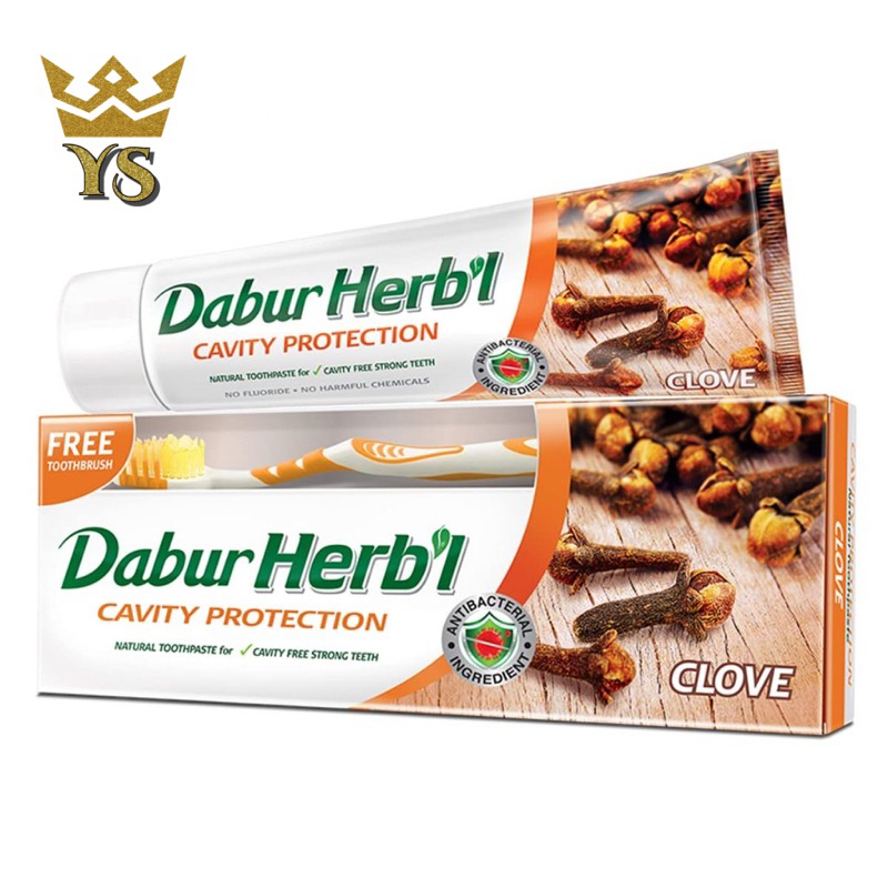 Dabur Herb'l Clove Cavity Protection Toothpaste 150g No added Fluoride & Parabens For