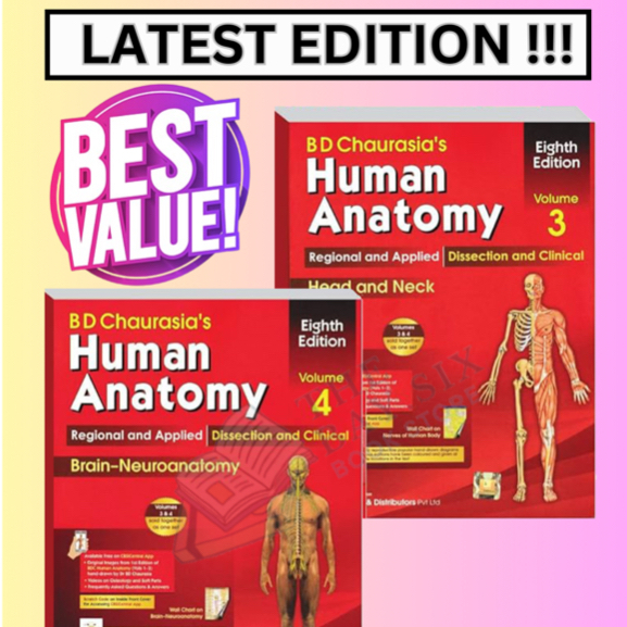 BD Chaurasia Human Anatomy 4 Volume Set ( Vol 3 & 4) : 9th Ed (2023 ...