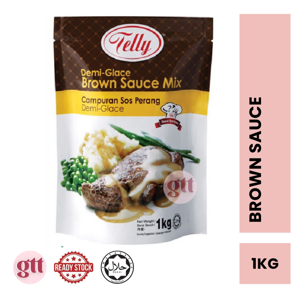100G REPACK BROWN SAUCE CHICKEN CHOP SEASONING POWDER Telly DemiGlace Brown Sauce Seasoning