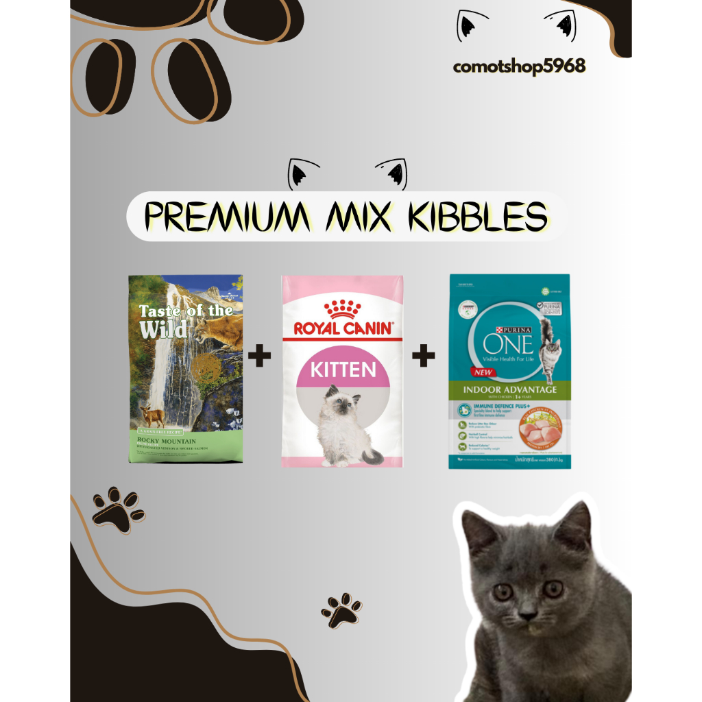 Premium Mix Kibbles Kitten by / Mix Kibbles / Cat Food