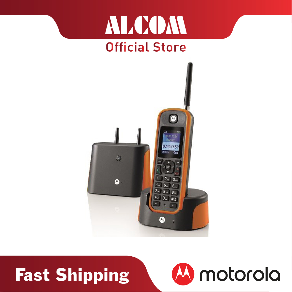 Motorola Long Range Digital Cordless Dect Phone O201 with Waterproof