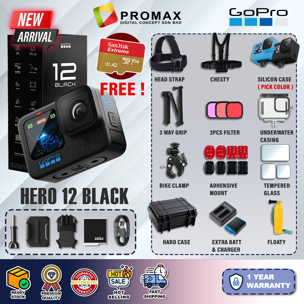 GoPro Hero 12 Black with SD Card