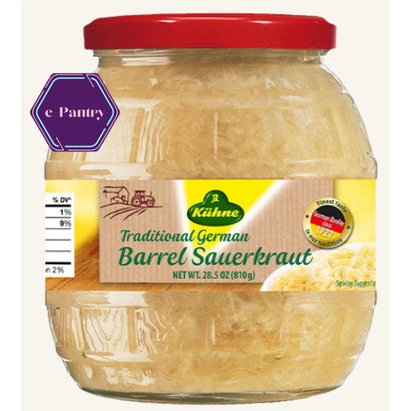 Kuhne Holsteiner Fasskraut Sauerkraut Preserved Cabbage / Preserved